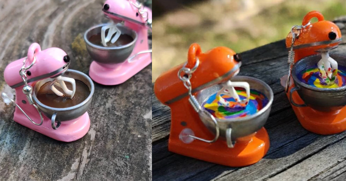 You Can Get Mini Kitchen Mixer Earrings For The Person Who Loves to Bake