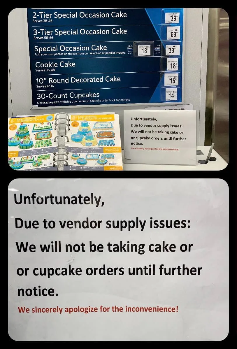 Sam's Club No Longer Takes Cake Orders Due to Massive Cake Shortage