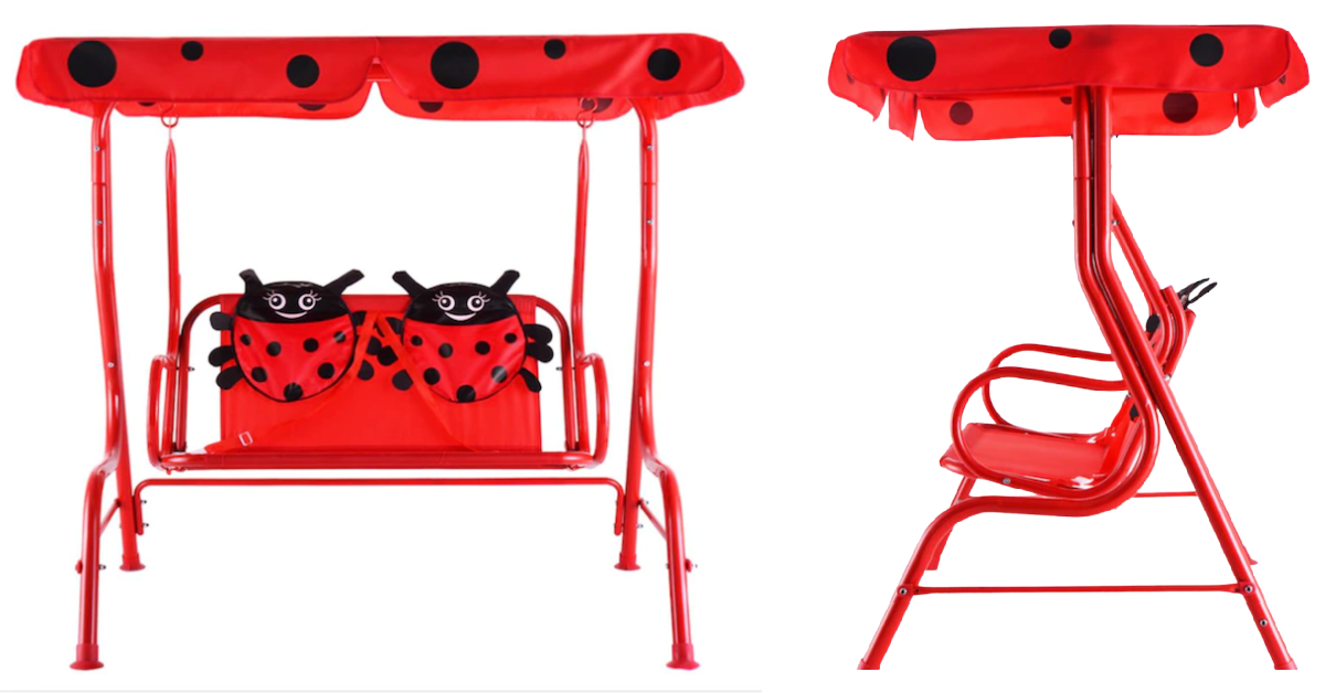 This Ladybug Toddler Swing Is The Perfect Outdoor Lounging Spot!