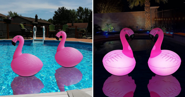 These Solar Powered Flamingo Pool Floats Are Here to Flock Your Way to Summer