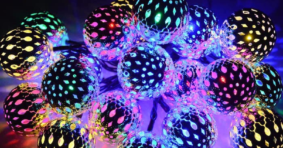 These Solar String Lights Look Like Colorful Disco Balls And I Need Them