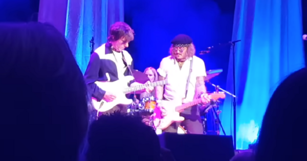 Johnny Depp Took To The Stage In A Live Music Performance With Jeff Beck Over The Weekend