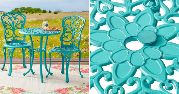 This Teal Bistro Set Is The Perfect Addition to Summer