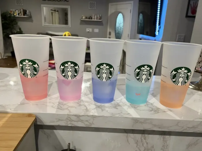 clear starbucks plastic cup