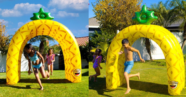 You Can Get A Giant 6-Foot Pineapple Tunnel Sprinkler To Bring The Sweet Tropics To Your Yard