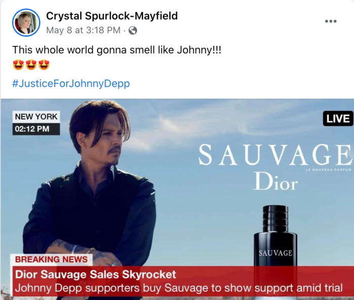 Johnny Depp Signs $20 Million-Plus Dior Fragrance Deal: Report