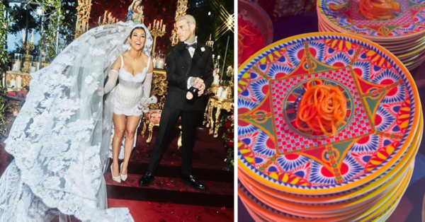 Food Pictures From Travis Barker And Kourtney Kardashian’s Wedding Have Been Released And I Have So Many Questions