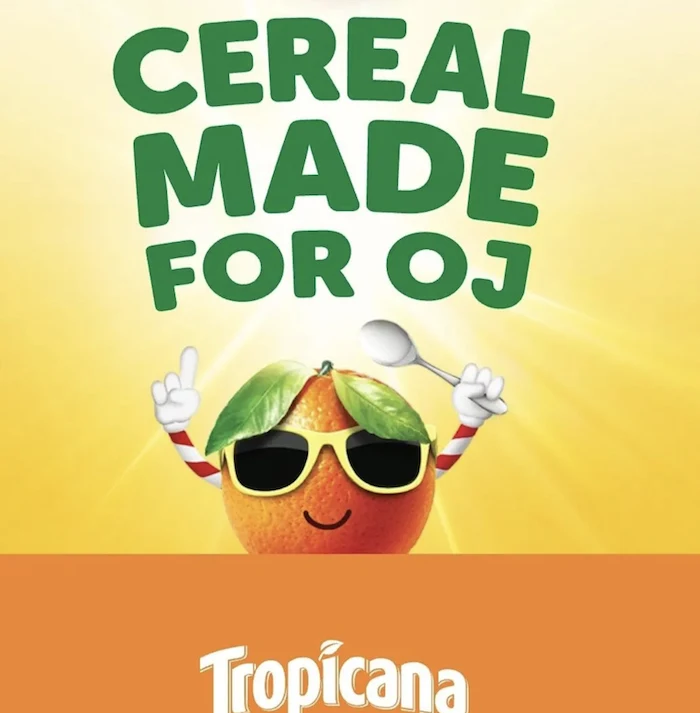 Tropicana Creates Cereal for Orange Juice Instead of Milk