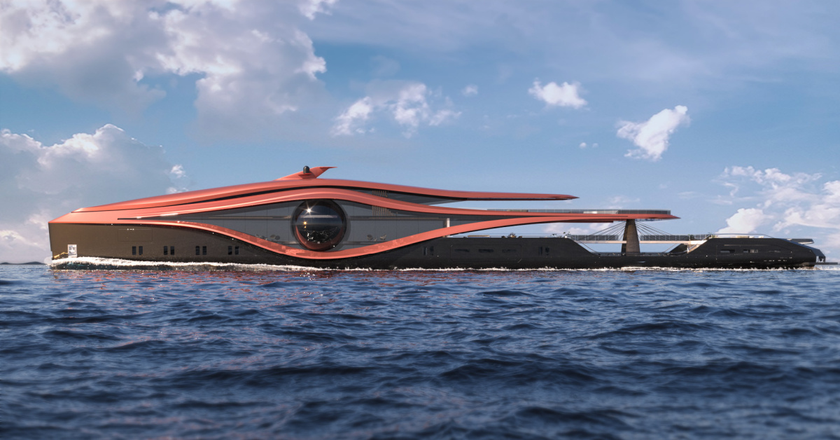 This Superyacht Has a Giant Glass Dome in the Middle That Looks Like a Sea Creature’s Eye