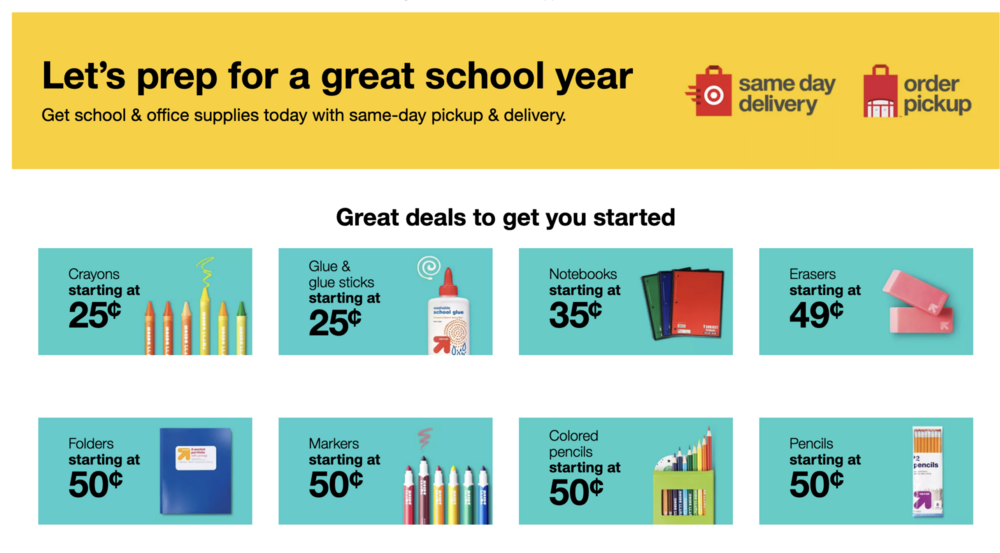 Target Is Having A Massive Back to School Sale with Items Starting at
