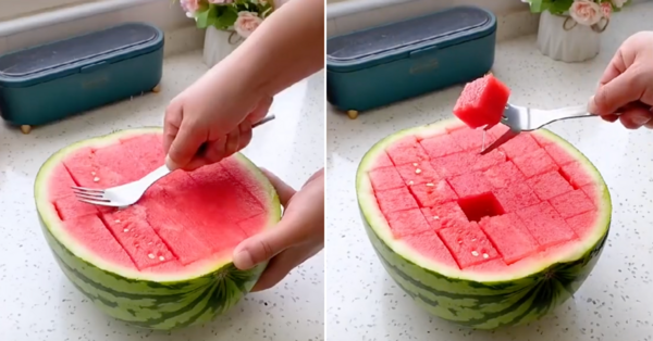This ‘Fruit Fork’ Slices Into Your Watermelon Like A Knife Through Butter and I’m Obsessed