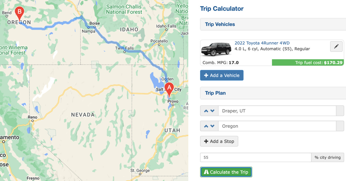 This Website Helps You Determine How Much Gas Will Cost For Your Next Road Trip