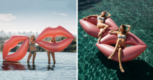 You Can Get Pink Lip Pool Floats and They Are Adorable