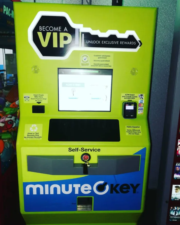 Create a Key for FREE at Minute Key Kiosk