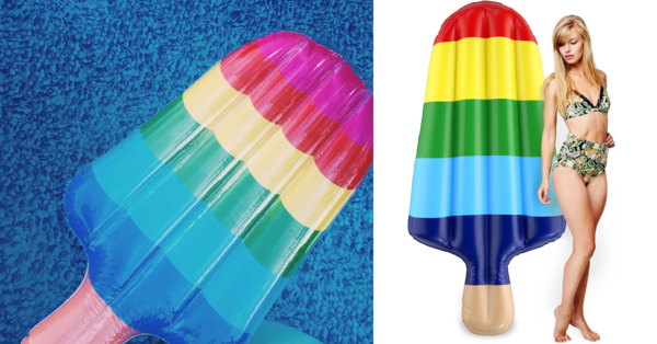 You Can Get Giant Rainbow Popsicle Pool Floats That’ll Bring A Little Magic to Summer