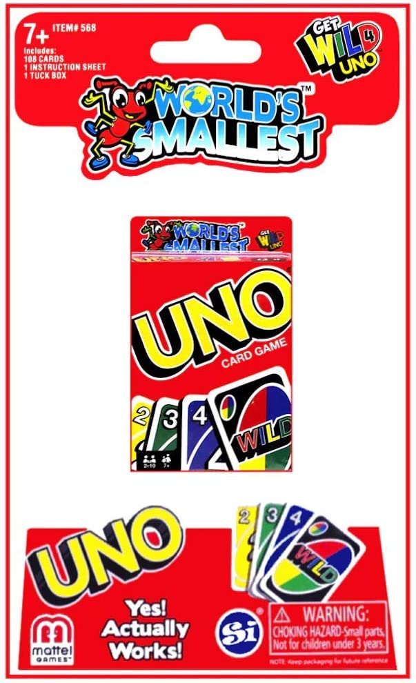 Mini Travel Version Pocket Sized UNO Go Mini Card Game Great Stocking Stuffer 