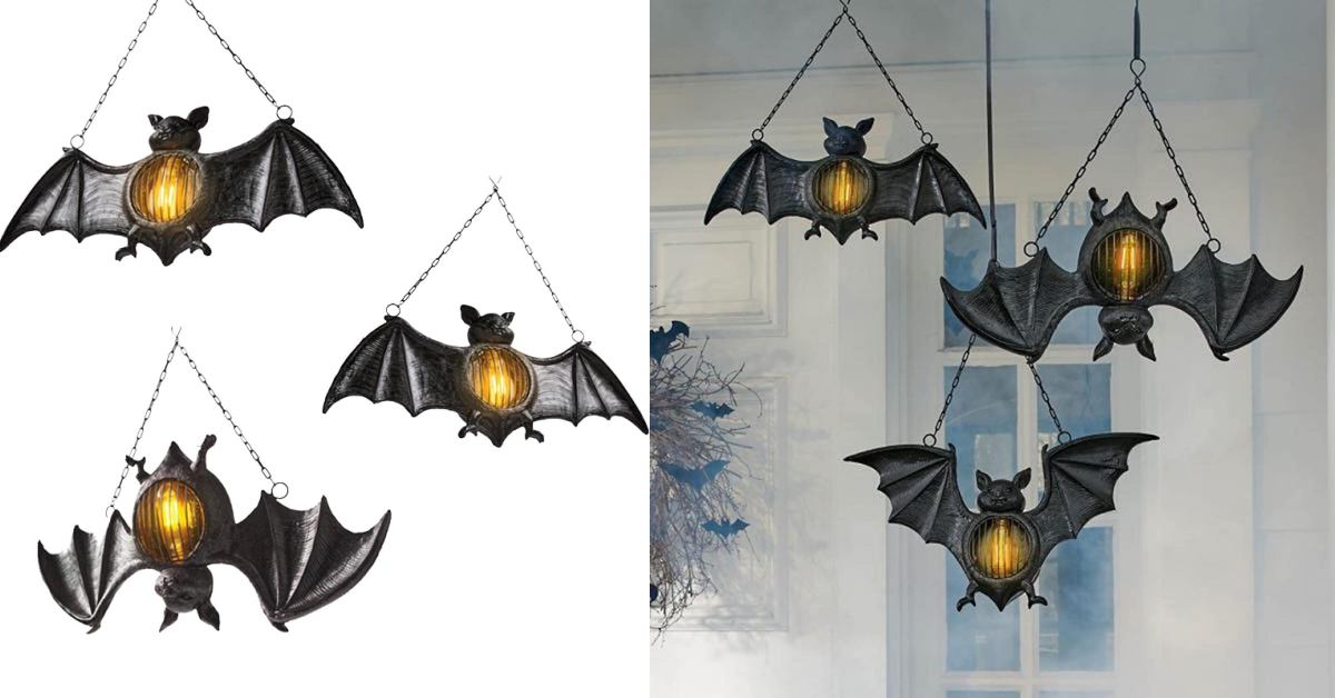You Can Get Hanging Bat LED Lanterns That Are Perfect For A Spooky Atmosphere