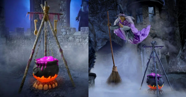 Home Depot Is Selling A 5 ft Bubbling Cauldron With LED Fire For Halloween