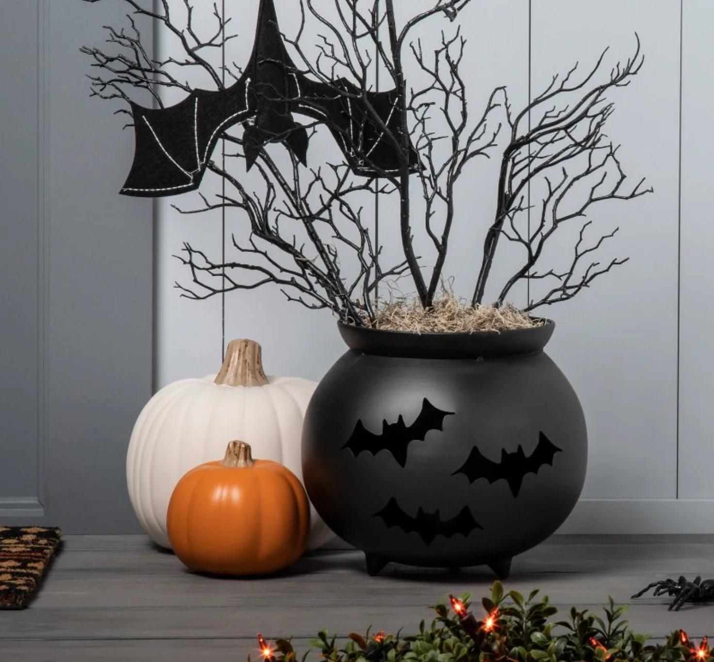 Target Is Selling A Black Metal Cauldron Planter You Can Put on ...