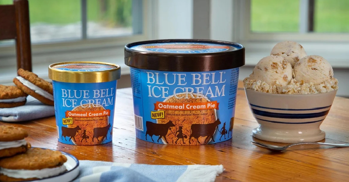 Blue Bell Now Serves Oatmeal Cream Pie Ice Cream and It’s A Sweet Dream Come True