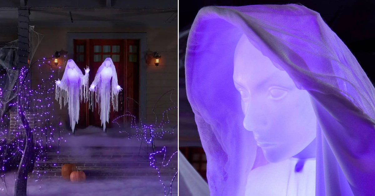 Home Depot Is Selling 6-Foot Twin Ghost Animatronics You Can Put in Your Yard for Halloween