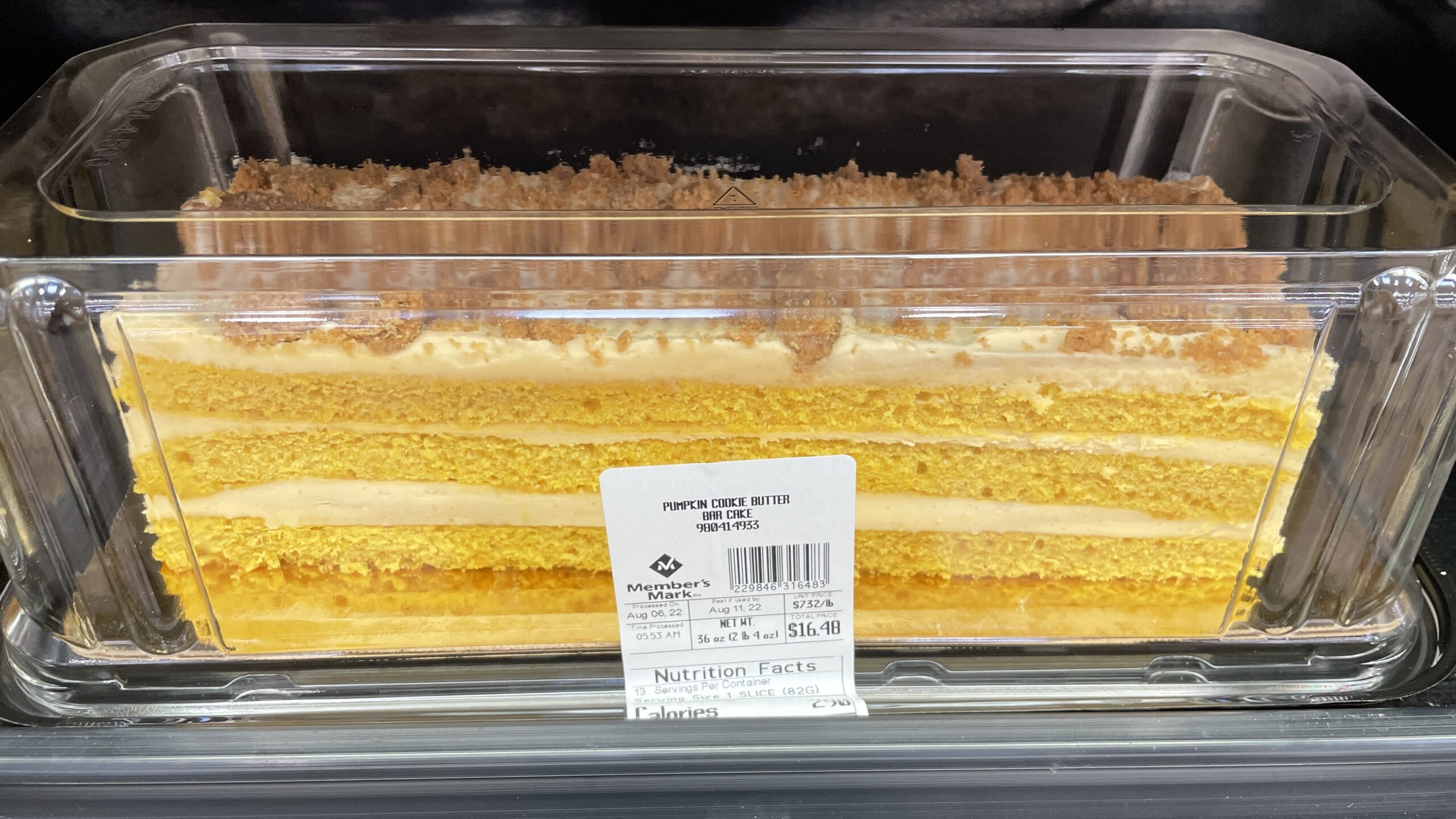 Sam’s Club is Selling A Pumpkin Cookie Butter Bar Cake and It’s For Serious Pumpkin Lovers
