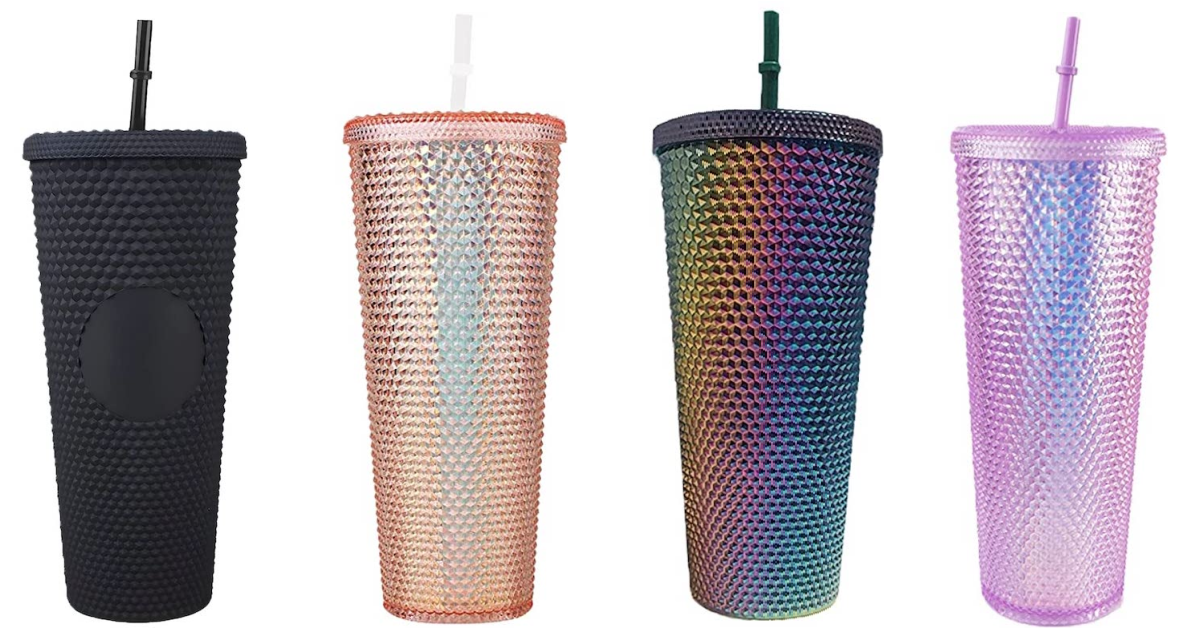 Amazon Is Selling Studded Tumblers That Are A Perfect Dupe For The Coveted Starbucks Tumbler