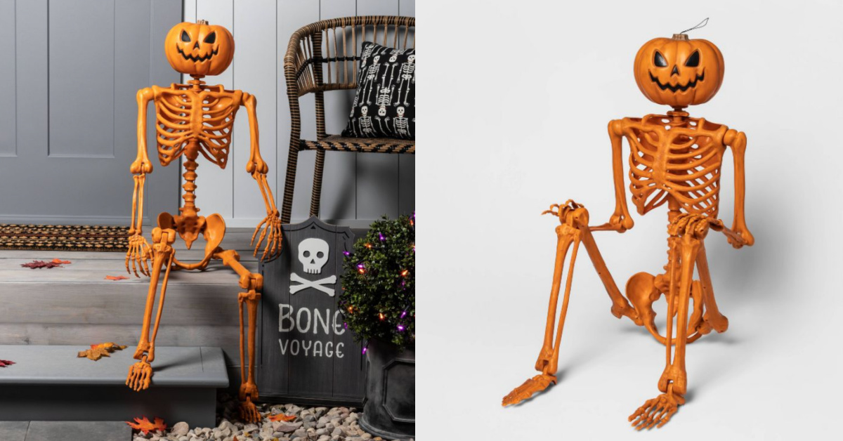 Target is Selling A $40 Pumpkin Skeleton and It’s The Cutest Decor You’ll Own This Halloween