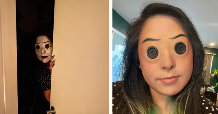 You Can A Button Eye Mask That Will Make You Look Like Someone Straight Out of The Movie 'Coraline'