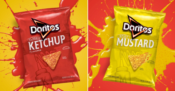 🥫Doritos Just Released Ketchup and Spicy Mustard Flavored Chips Inspired by Our Favorite Condiments
