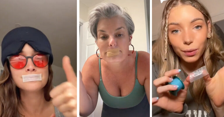 ‘MouthTaping’ Is The Hot New TikTok Trend To Help You Sleep Better and Doctors Are Begging You Not to Do It