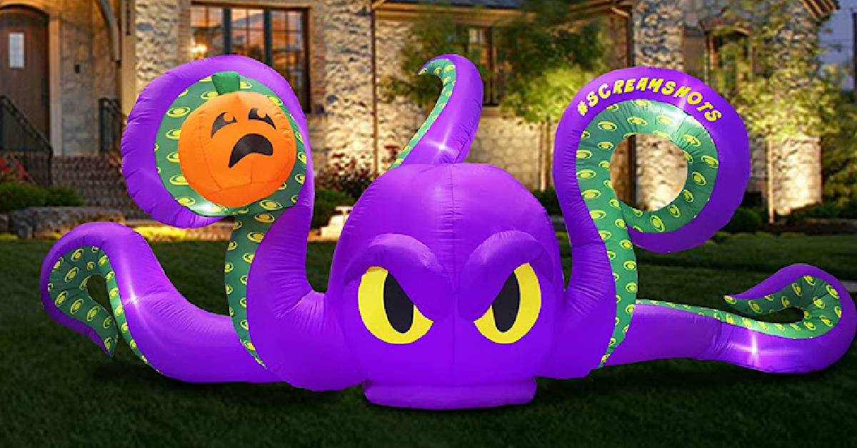 This Giant Inflatable Octopus Is Just What Your Yard Needs This Halloween Season