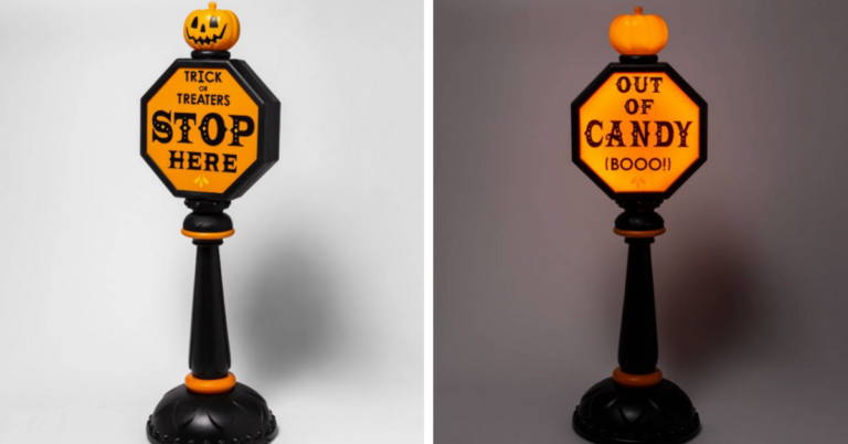 Target Is Selling A Light Up Trick-or-Treat Sign That Lets People Know When You’re Out of Candy