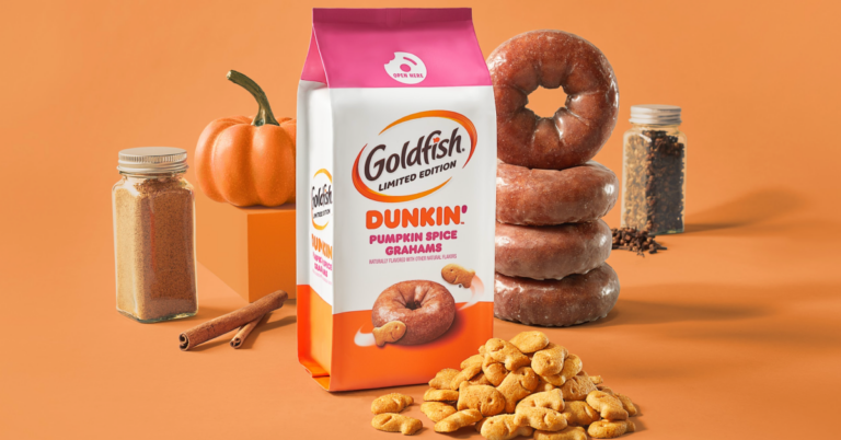 Goldfish Has a New Fall Flavor Inspired by a Dunkin’ Pumpkin Spice Cup of Coffee