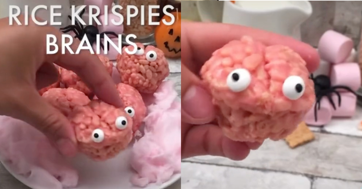People Are Making Rice Krispies Brain Treats That Are Creepy Cool for Halloween