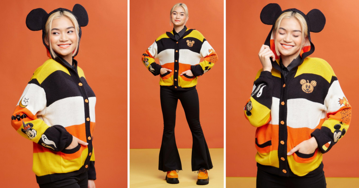 You Can Get A Mickey Mouse Candy Corn Cardigan To Keep You Warm This Fall