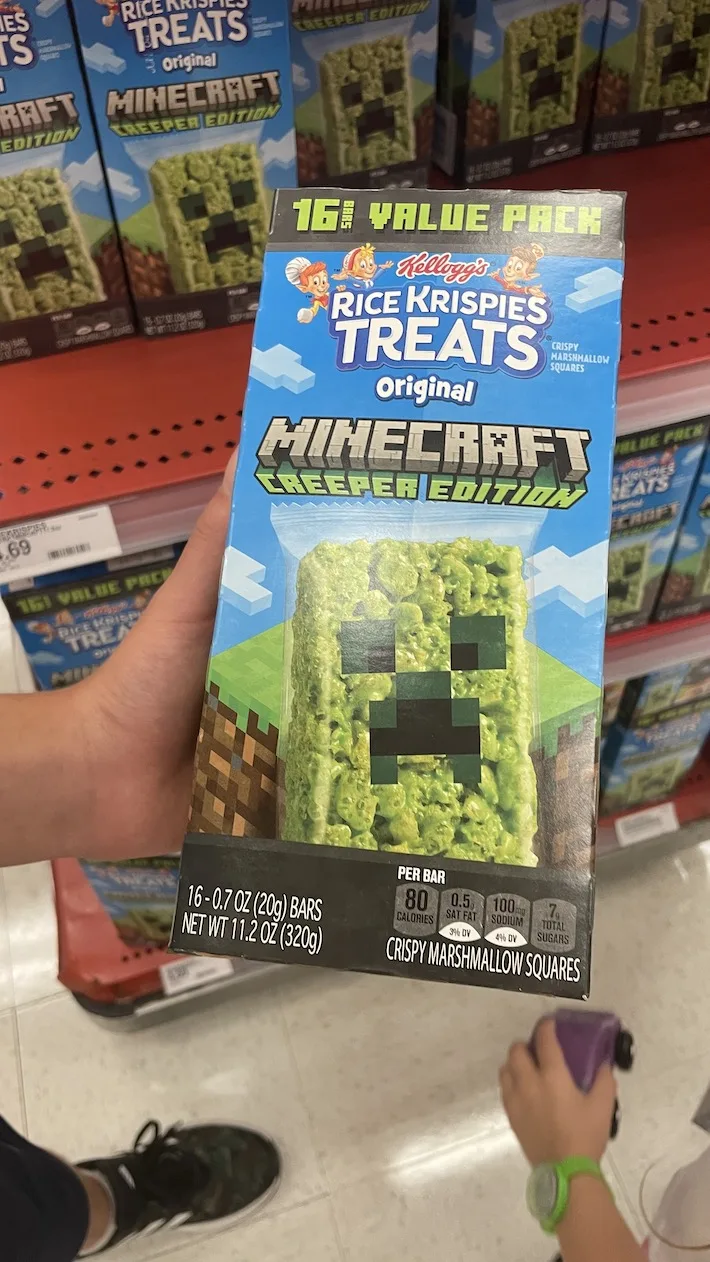 Kellogg's Rice Krispies Treats Minecraft Creeper Edition Original