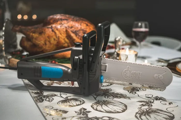 This Electric Chainsaw Carving Knife Will Take Your Thanksgiving Dinner To  The Next Level