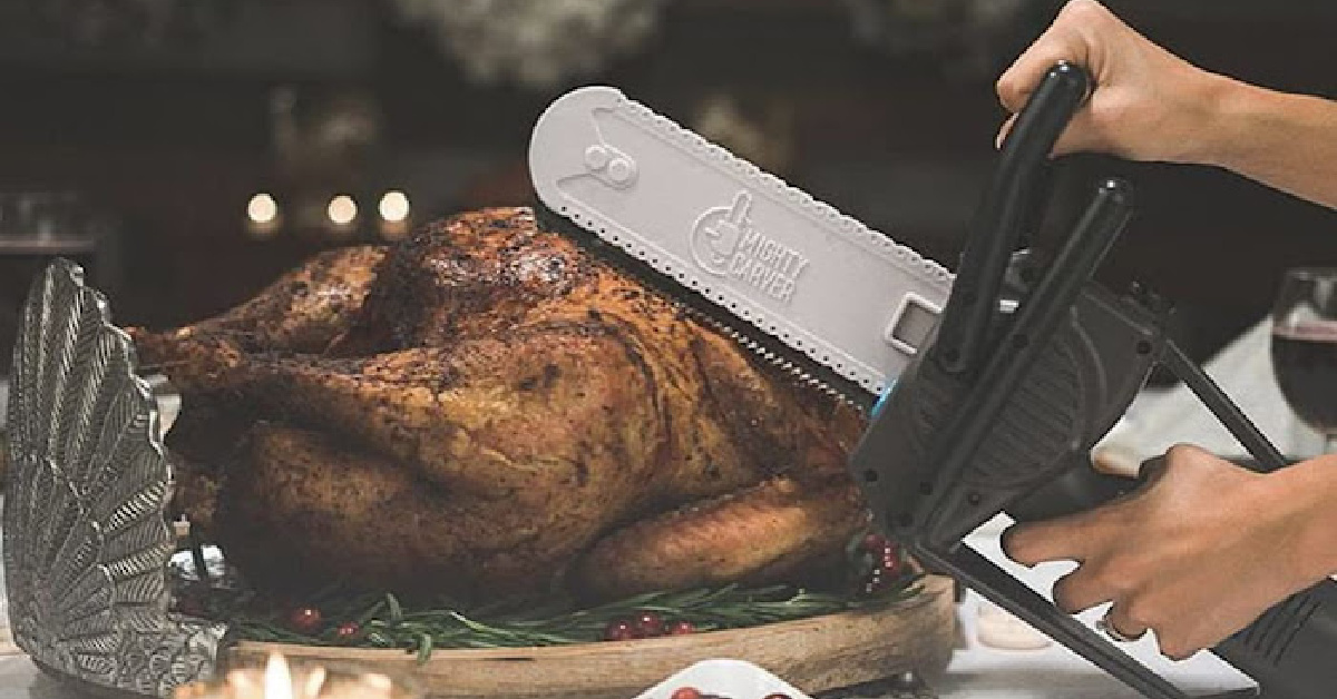 This Electric Chainsaw Carving Knife Will Take Your Thanksgiving Dinner To The Next Level