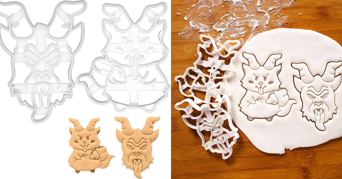 This Pair Of Krampus Cookie Cutters Is The Perfect Way To Have A Creepy Christmas