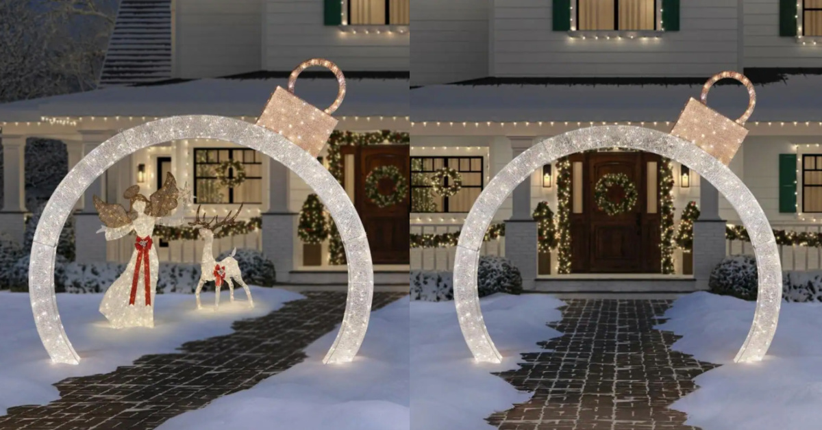 Home Depot is Selling A 9-Foot Ornament Archway You Can Put in Your Yard For The Holidays
