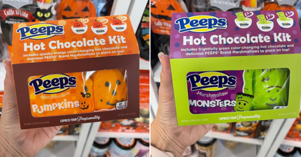 These Peeps Halloween Hot Chocolate Kits Will Turn Your Cocoa a Spooky Color