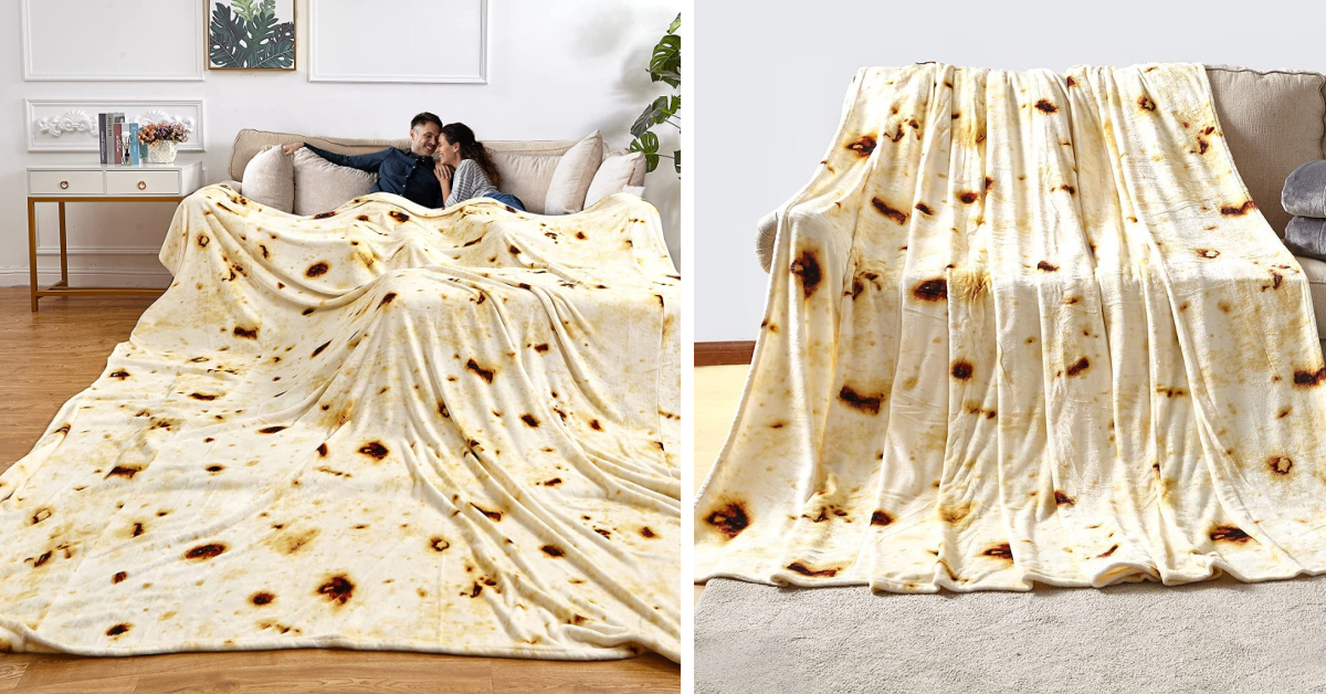 You Can Get a Giant 10-Foot Tortilla Blanket That’ll Turn You Into A Giant Snack
