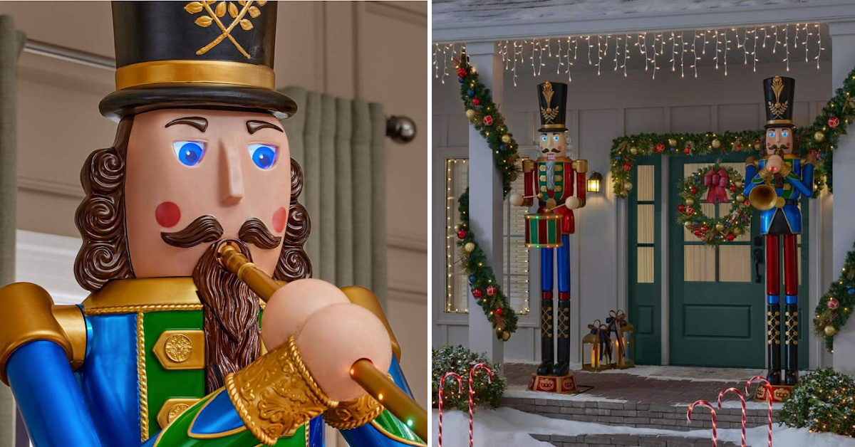 Home Depot Is Selling A Giant 8-Foot Trumpeting Nutcracker You Can Put in Your Yard for The Holidays