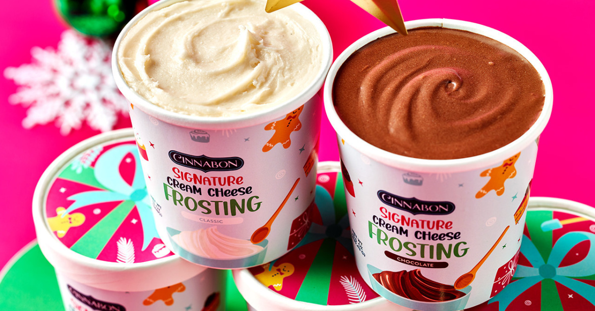 You Can Get Pints of Cinnabon Cream Cheese and Chocolate Frosting Just in Time for The Holidays
