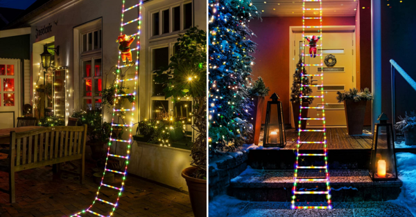 You Can Get A 10 Foot Light Up Ladder You Hang from Your House so Santa Can Deliver Presents