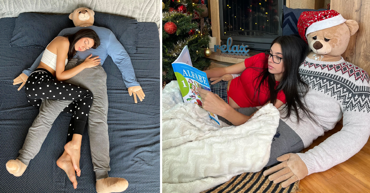 You Can Get A Life-Sized Bear Plush That Is The Perfect Snuggle Companion