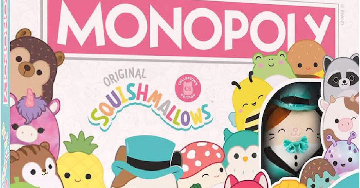 Squishmallows Monopoly Exists and There’s Even a Squishmallow Pillow Included Inside