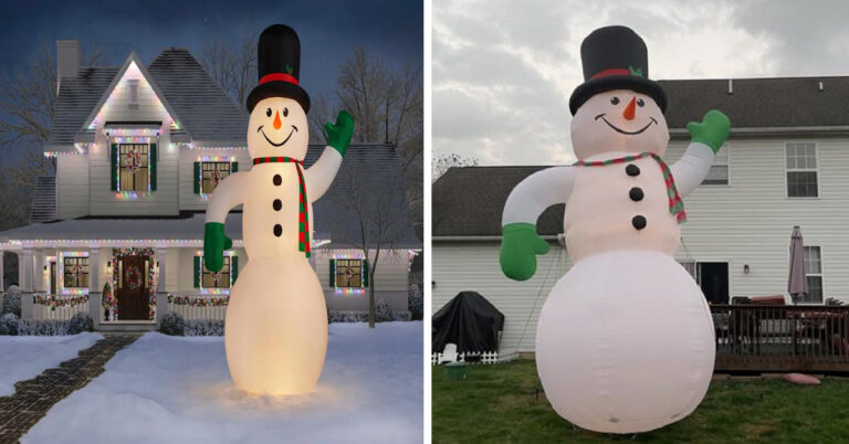 Home Depot Is Selling A 20-Foot Snowman Inflatable You Can Put in Your Yard for The Holidays