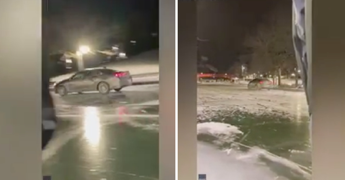 This Drunk Driver Took A Wrong Turn and Ended Up Driving Down A Frozen Canal